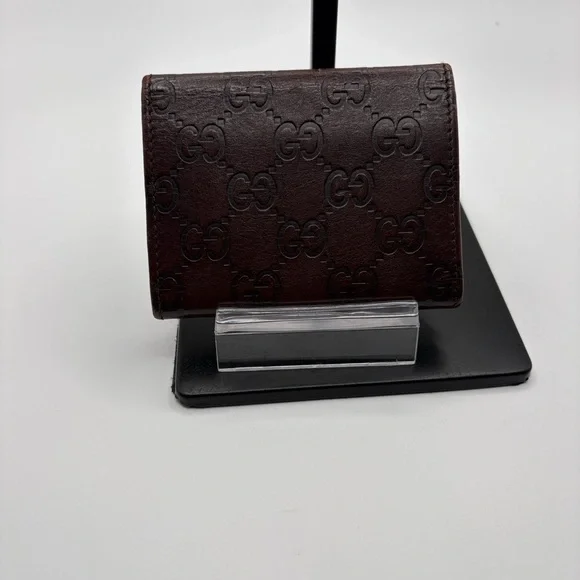 Gucci Dark Brown Monogram Card Holder